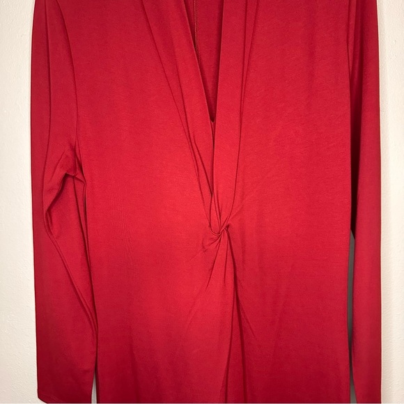 Soft Surroundings Lagia Elegant Dark Red Knit Maxi Dress Size Large - Picture 4 of 9